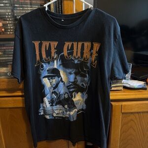 Black Ice Cube Graphic Short Sleeve Tee
